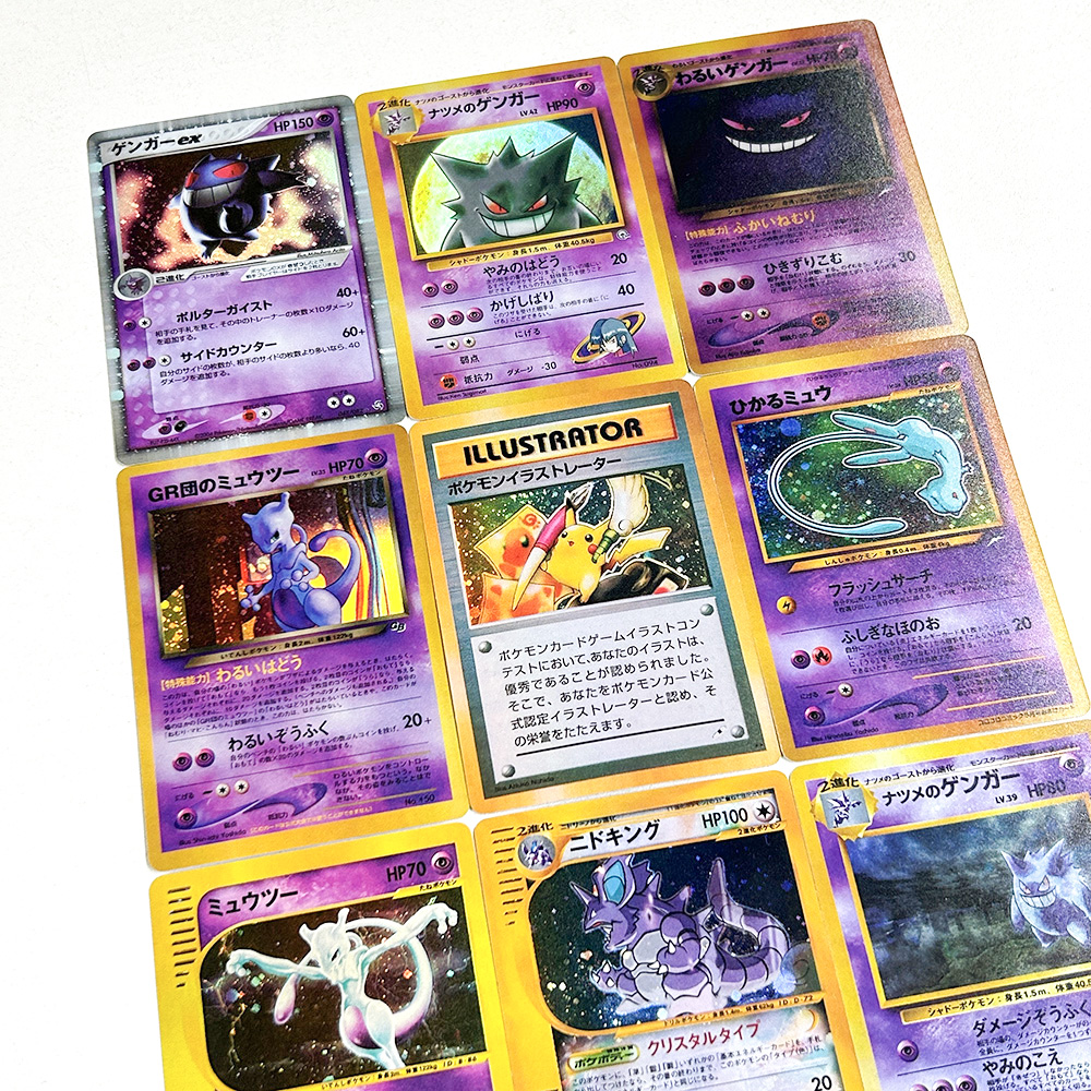 DIY PTCG Holographic Single Proxy Collection Card Mew Mewtwo Gengar Illustrrtor Classic Hobbies Game Collection Card  Toys