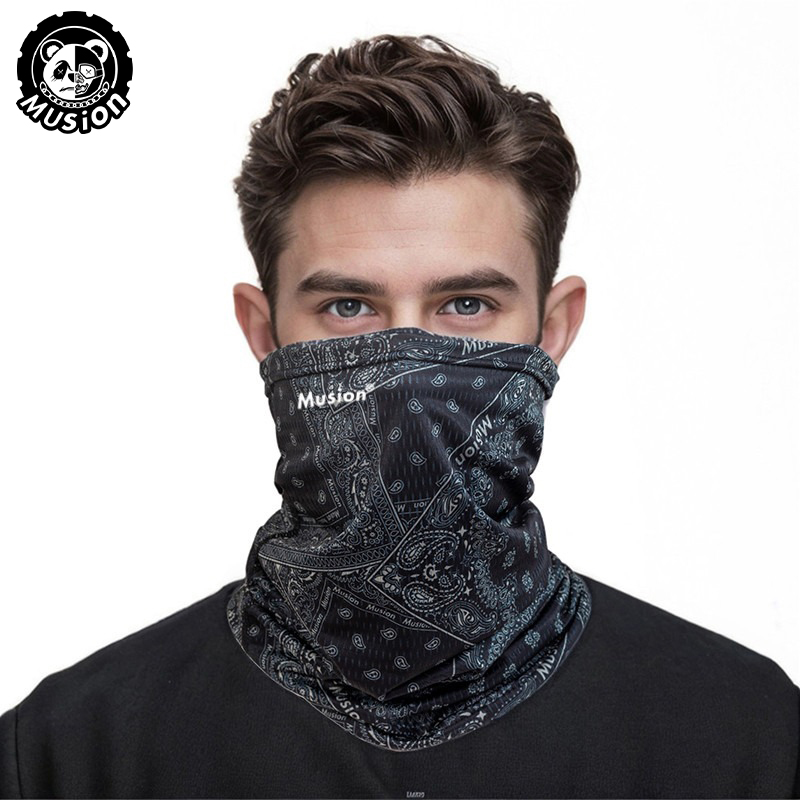 Musion Balaclava Hat Face Mask, Headband and Wristband Windproof and Dustproof Multi Functional, Suitable for Men and Women, Sui