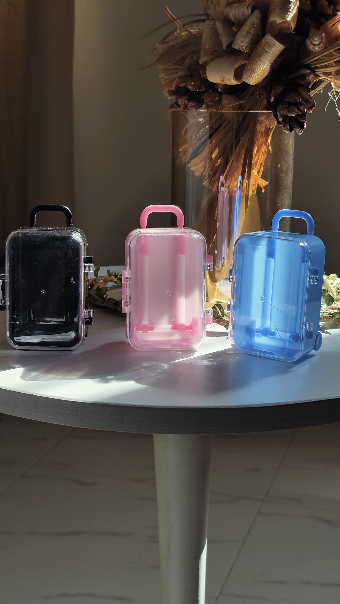 organizer for girls/women mini suitcase trendy perfect for wedding favors, candy box, jewelry box, perfect gift for stylish girls