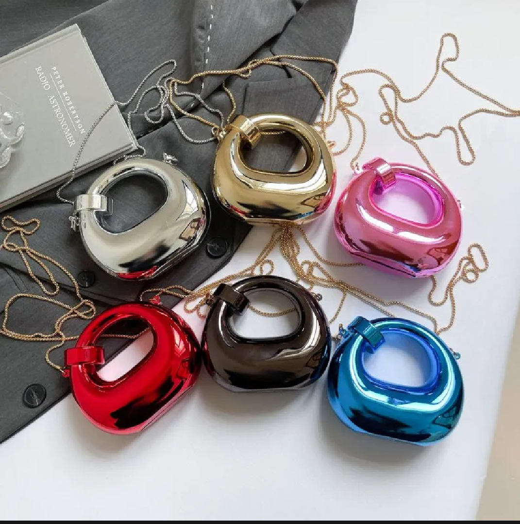New Acrylic Moon Shaped Mini Clutch for Women | Luxury Evening Handbag | Eid Festival, Party, Wedding & Formal Fashion Purse