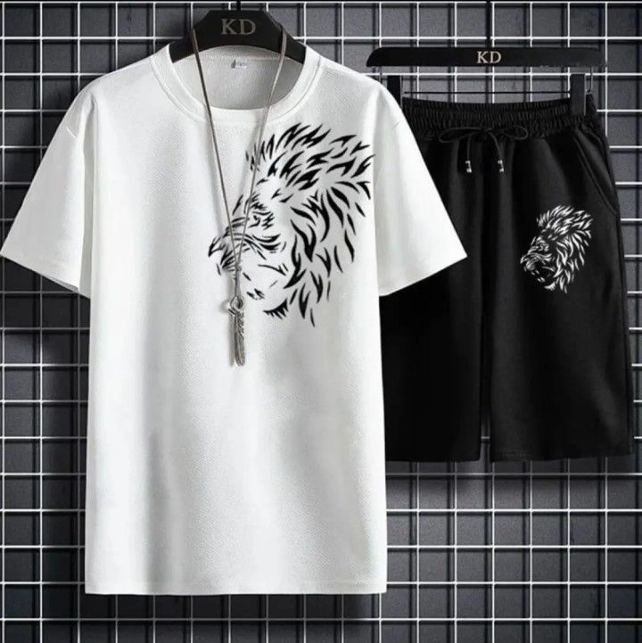 New Printed Summer Tshirt + Short For Boys & Men