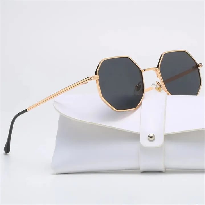 Trendy Metal Frame Sunglasses Retro Mirror Sunscreen
