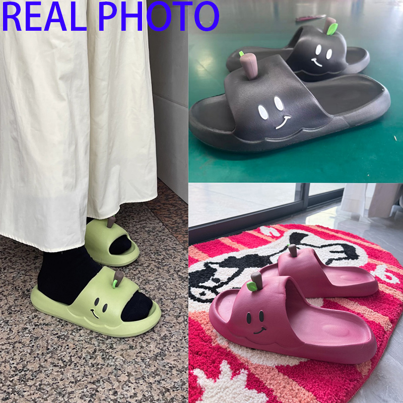 Cartoon  Thick Bottom Indoor Slippers Women Summer 2026 Soft Cloud EVA Home Slippers Woman's Cute Candy Color House Slides