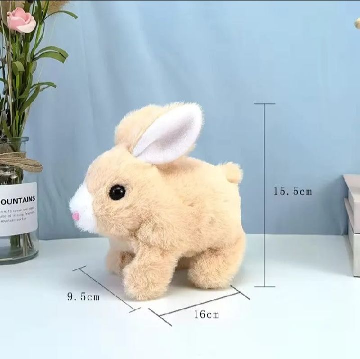 Electric Plush White Walking Rabbit Stuffed Bunny Interactive Soft Running Animal Shake Ears Bunny collectible Toy Mumble Walking & Sound Baby Educational Simulation Kids Cute jumping Toy for Fun Playtime Perfect Gift