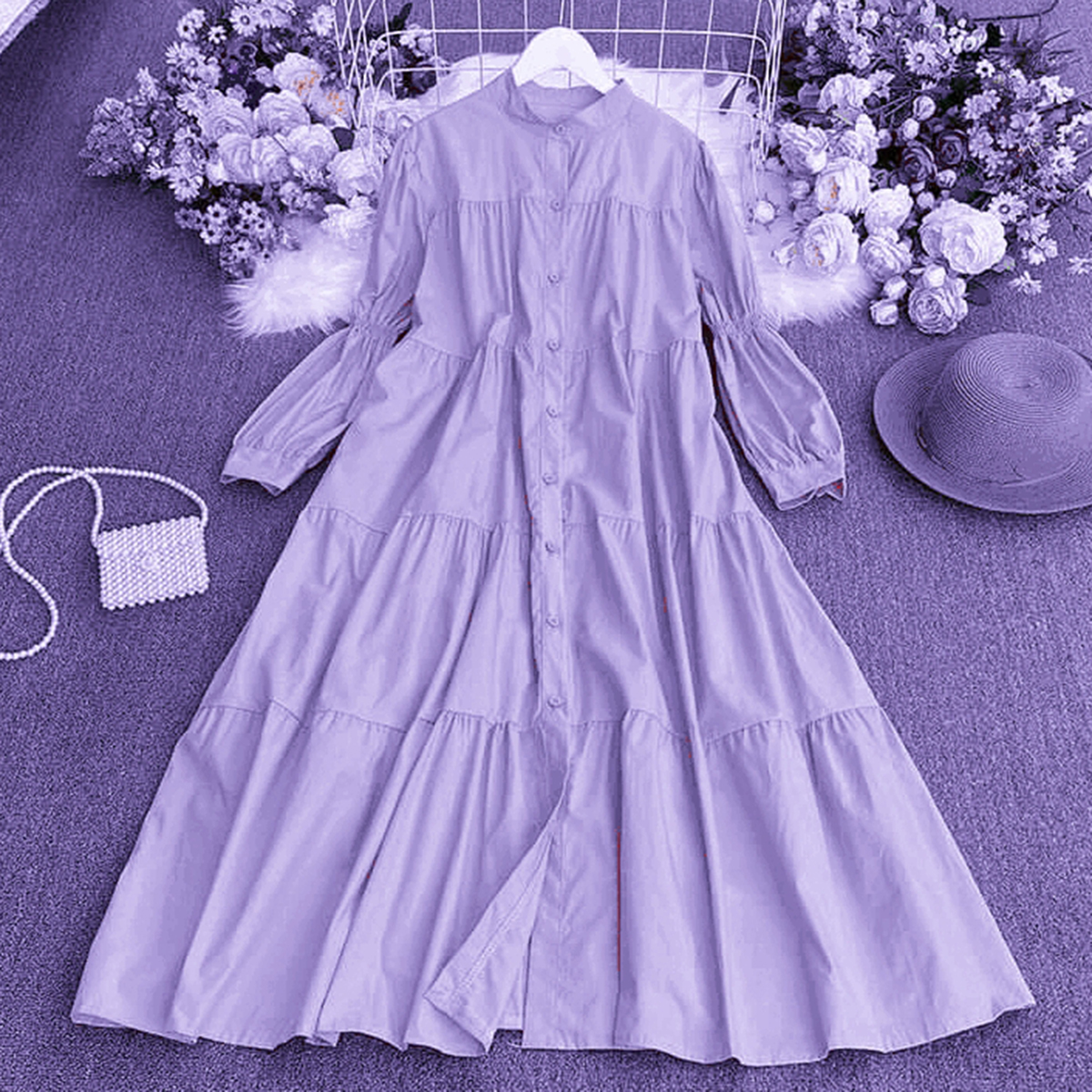 Trending Panel Style Long Cotton Frock for Women – Breathable Summer Wear | Casual & Party Use | Premium Quality By Dealistaan