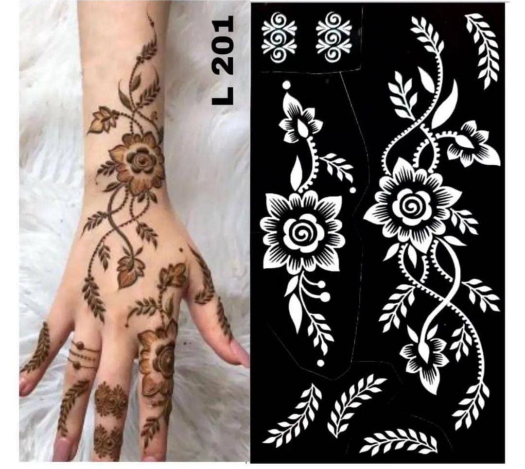 Instant Henna Temporary Tattoo | Maroon Hand Sticker | Rubina – Regal Mehndi