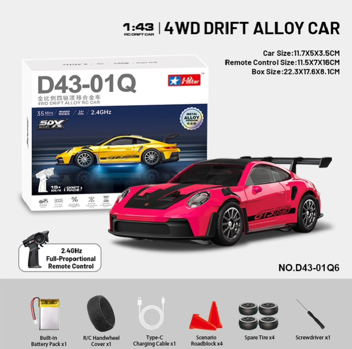 HSTAR D43 Alloy GT3/GTR Drift RC Car (1:43) By HGT