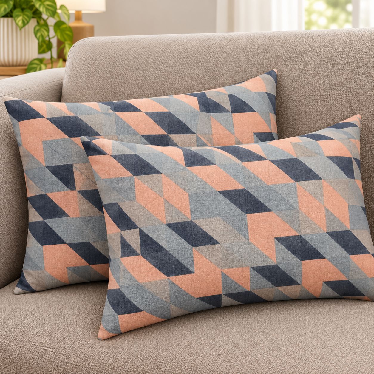 Export Quality Pillow Covers Pack Of 2 Printed Takiya Cover Envelope Closure Elegant Designs Soft Cotton Pillow Cover