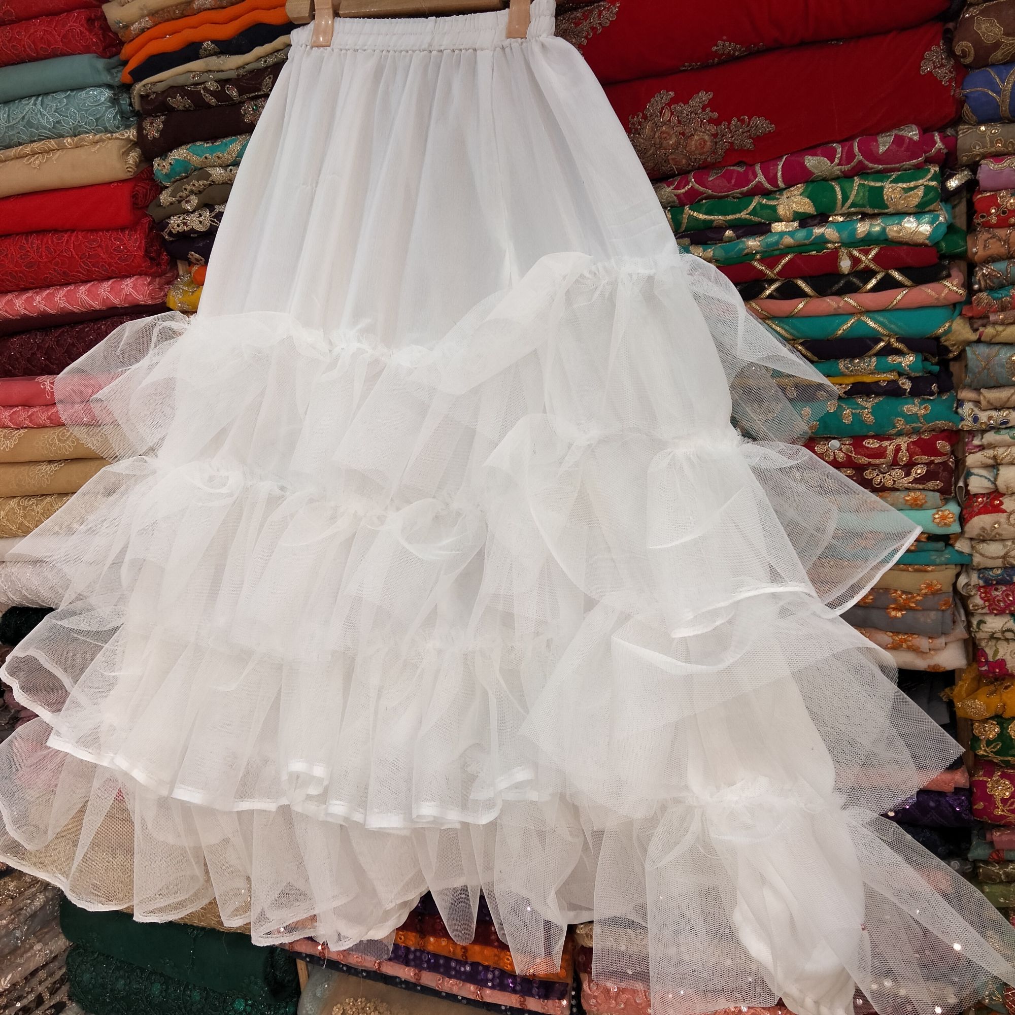 4 Layers Stitched Can Can Net Skirt with Inner Price in Pakistan