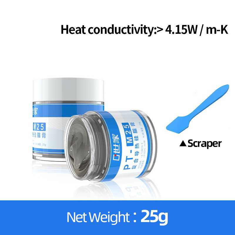 Teucer PT-25M 25g Compound Paste PC Computer Processor Heat-dissipating Thermal Grease For CPU GPU Cooling Canned with Scraper