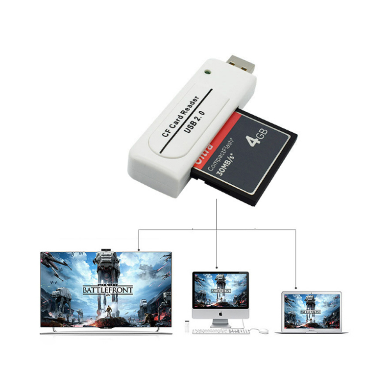 USB 2.0 CF Card Reader for CCD Digital Camera Compact Flash Memory Card Viewer Writer Data Transfer Adapter Extend Memory Dongle