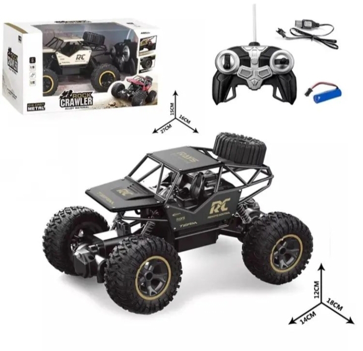 GAZA TOY SHOP Rock Crawler Electric RC Vehicles Alloyed R-C Car Remote Control Toy Cars Controlled Drive Off-Road Toys Off-Road Truck 4 Wheels Drive SUV Buggy Car