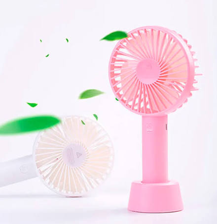 Mini Portable Battery Operated Hand Fan Electric USB Rechargeable, Desk Table Big Capacity Powerful Cooler Fan, Pocket Size Battery For Outdoor Travel