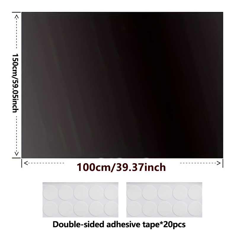 95-98% Blackout Curtain DIY Portable Travel Removable Blocking Darkest Window Film Cloth Self-adhesive Window Shades