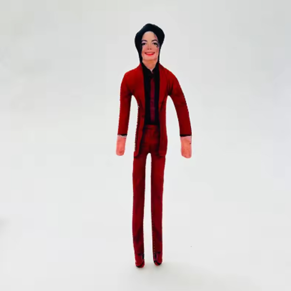 New Style Michael Jackson Cosplay Prop Doll Plush Stuffed Figure Dolls Room Decoration Abstract Joint Mobility Props 