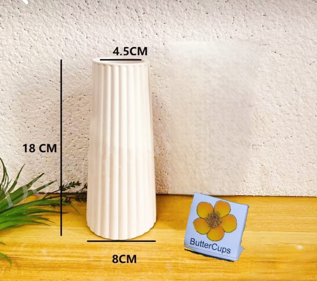 Beautiful Pack of 1 Aesthetic ceramic Vase 18cm | Baby colors | customize your own
