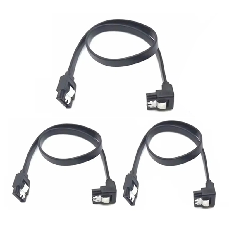 Cable 90 Degree SATA Cable SATA III 6Gbps Right Angle Data Cable for SSD, HDD, CD/DVD Drives, Hard Drive, Gaming PC, Desktop