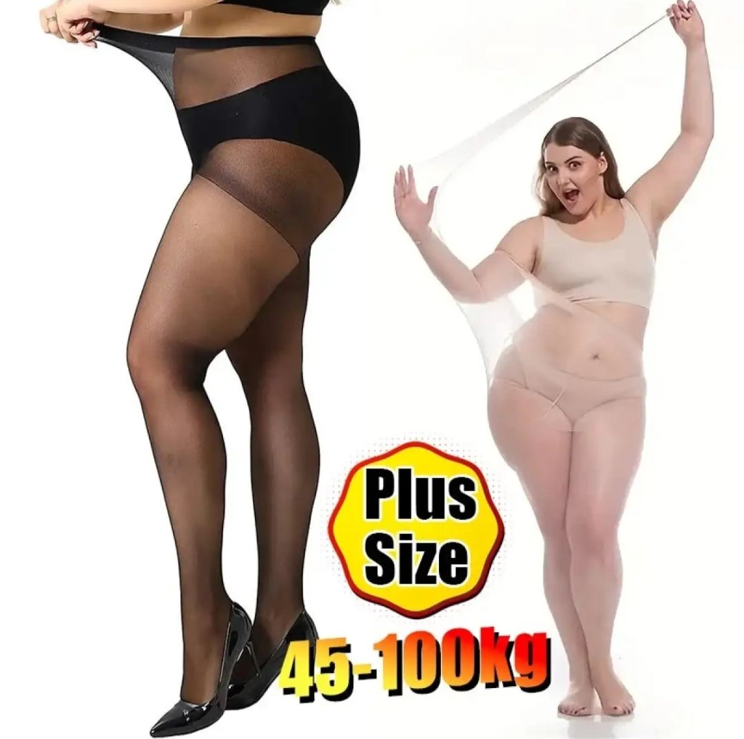 Luxallacki Ultra-Thin Stretchy Pantyhose For Women – Plus Size, Velvet Feel, High Waist, Non-Slip
