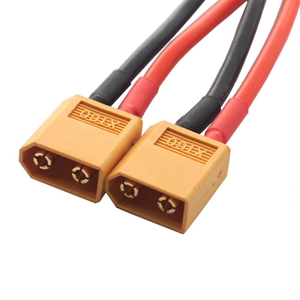 2pcs XT60 Y Splitter 14AWG XT60 Parallel Battery Connector Cable for Quadcopter RC Car