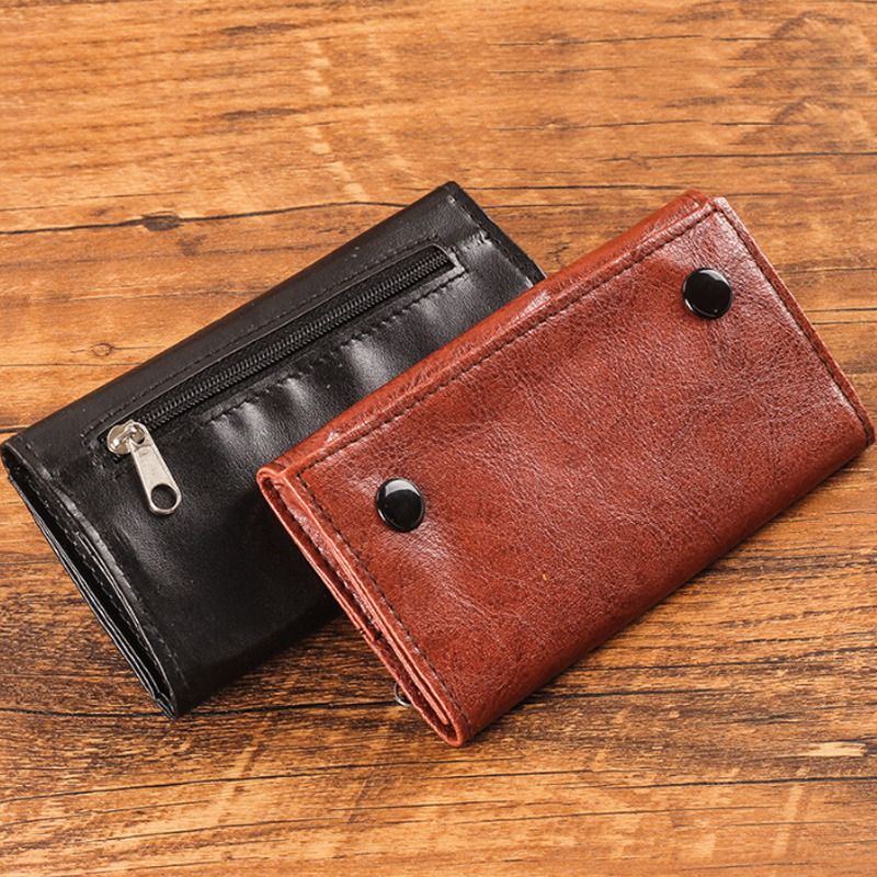 8*15cm Simple Leather Tobacco Pouch Bag Portable Case Single Double Grinding Tobacco Storage Accessories Fashion  for Men