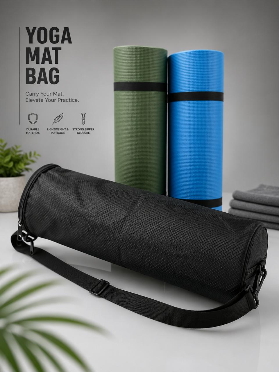 Yoga Mat Bag Premium with Adjustable Shoulder Strap – Waterproof Gym & Fitness Mat Carry Case
