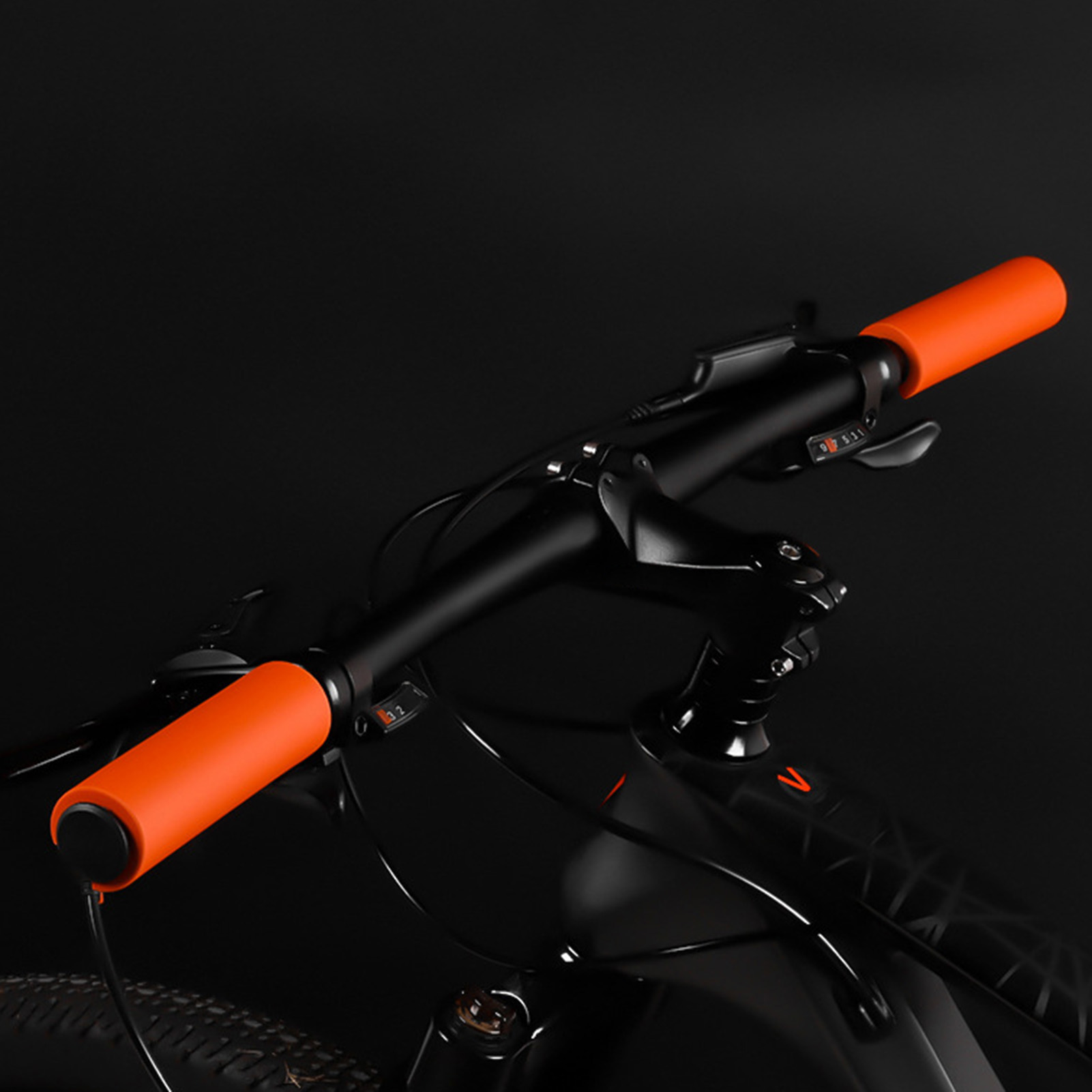 Mountain Bicycle Handlebar Cover Grips Silicone Anti Skid Shock Absorbing Comfortable Cycling Accessories For Outdoor Riding