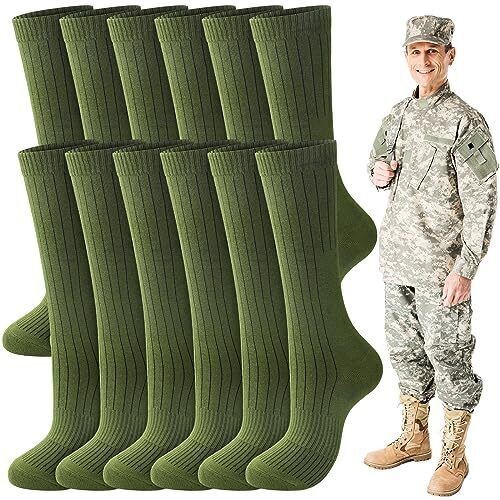 3 Pairs Men Knee High extra long green Sports Military Army Socks Stockings Thicken Long Wool army green Hiking sport socks