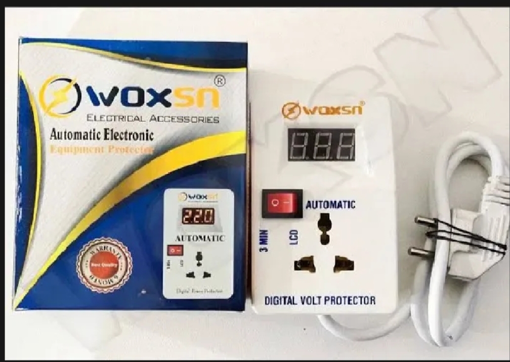 Muhafiz Switch Freezer, Mobile and laptop Charger, LED OR LCD, wifi and Camera devices and other electronics accessories, Muhafiz SwitchWoxsn Automatic Digital Power Protection, AC Voltage protector, Over & Under Volt power protection, For Fridge,