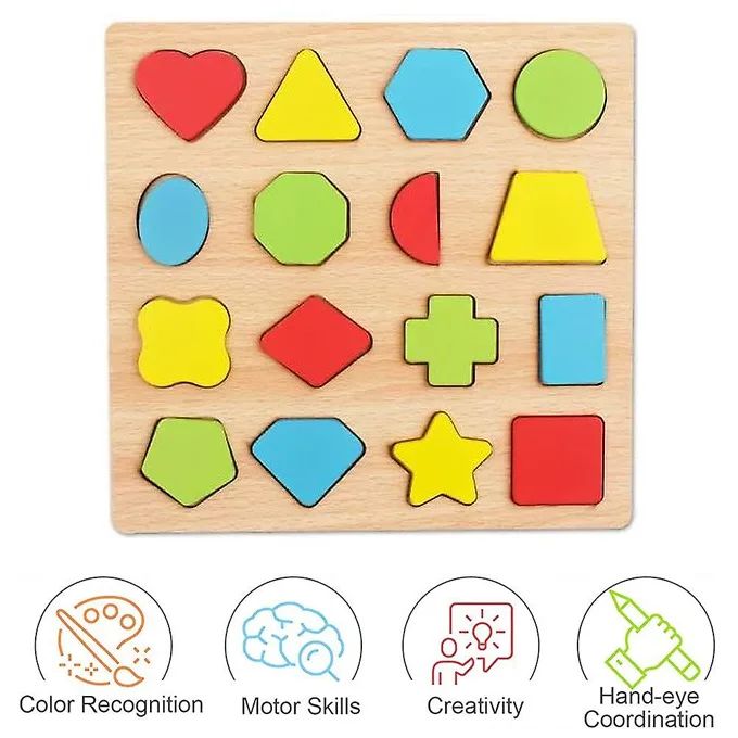 Wooden Puzzle for Toddlers  Alphabet Number Geometric Puzzle ABC Learning Toys Montessori Preschool Educational Gift Learning Letter Puzzles Board for Kids 3+