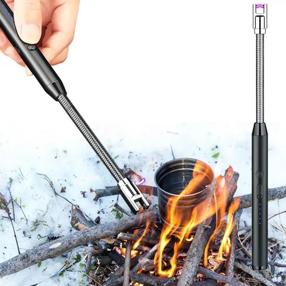 USB Rechargeable Flameless Arc Lighter Flexible & Windproof for Candles, Hiking, Camping, Kitchen, Fireplaces