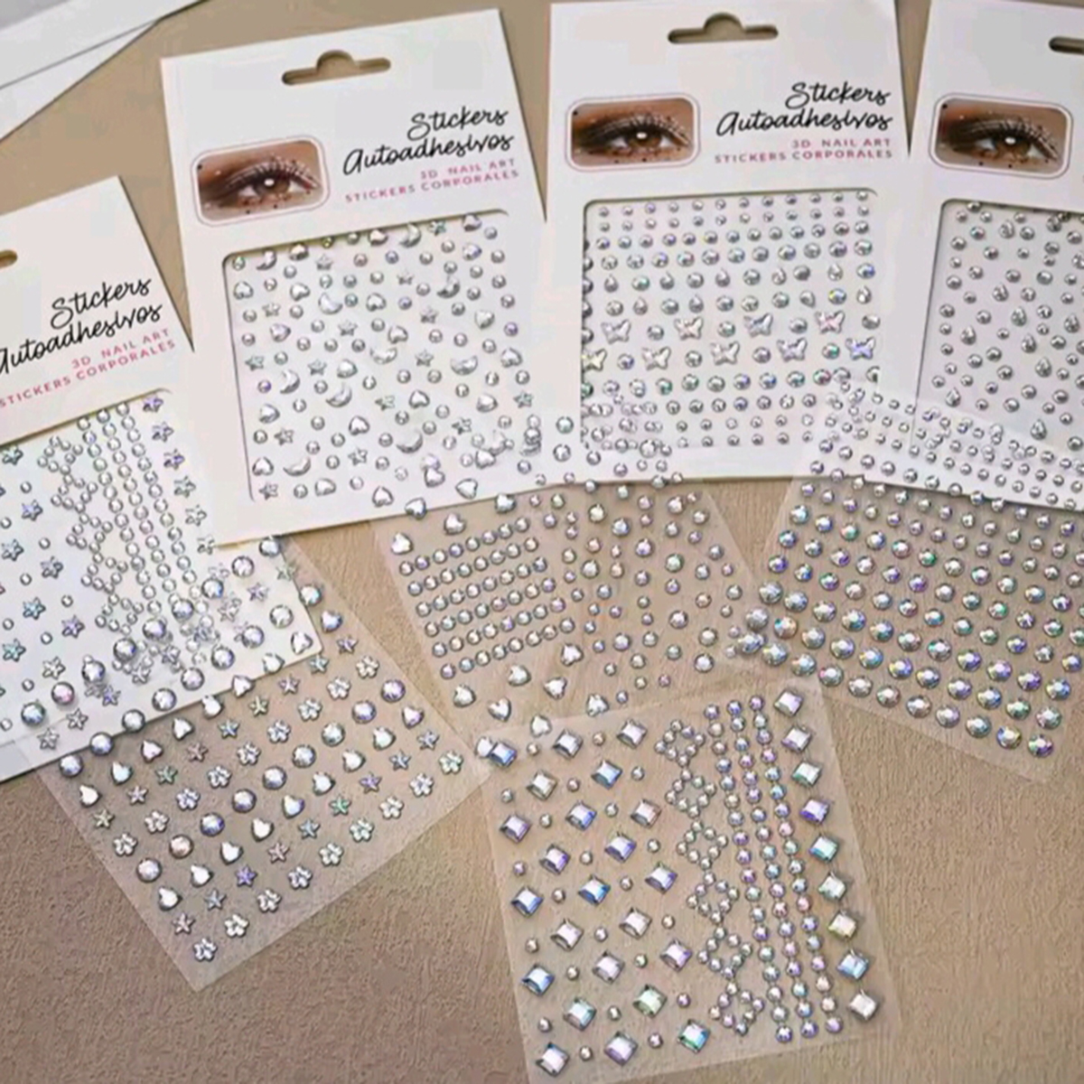 Pearl Stickers, Self-Adhesive Synthetic Gemstone White and Multicolor Jewelry Decorations for Face, Body, Nails, Hair for All Occasions for  Women