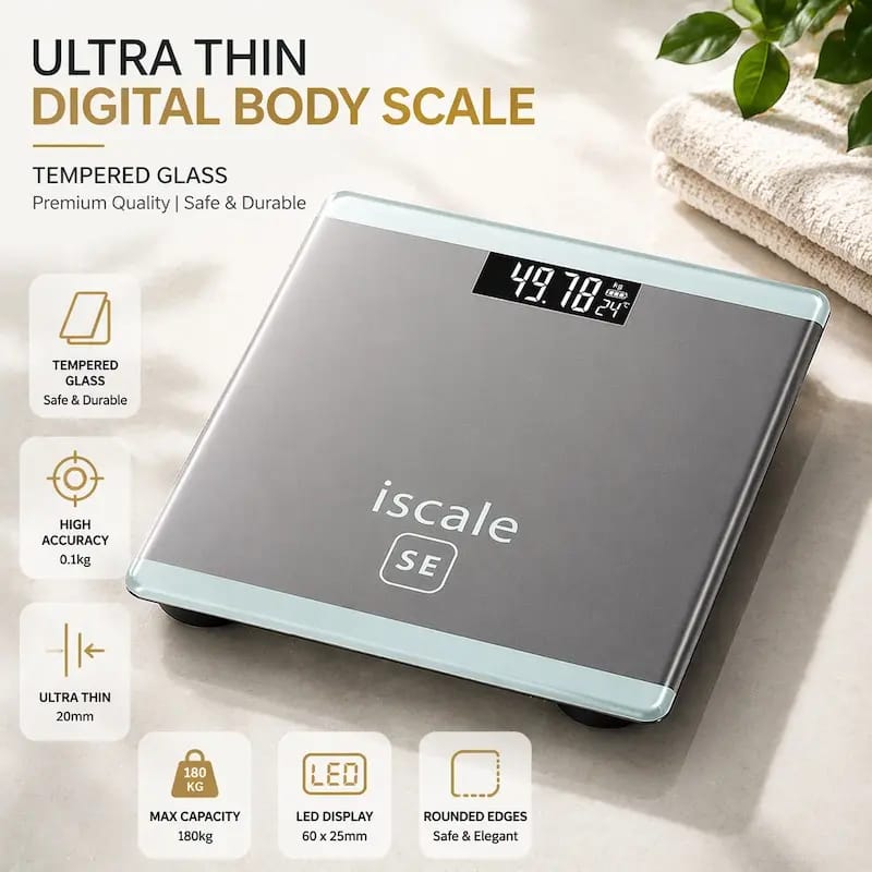 Weight Machine Scale - Weight Machine Digital -Weight Scale Machine - Weight Machine Digital For Body - 180 Kgs Household Precision Electronic Weighing Scale Bathroom Scale