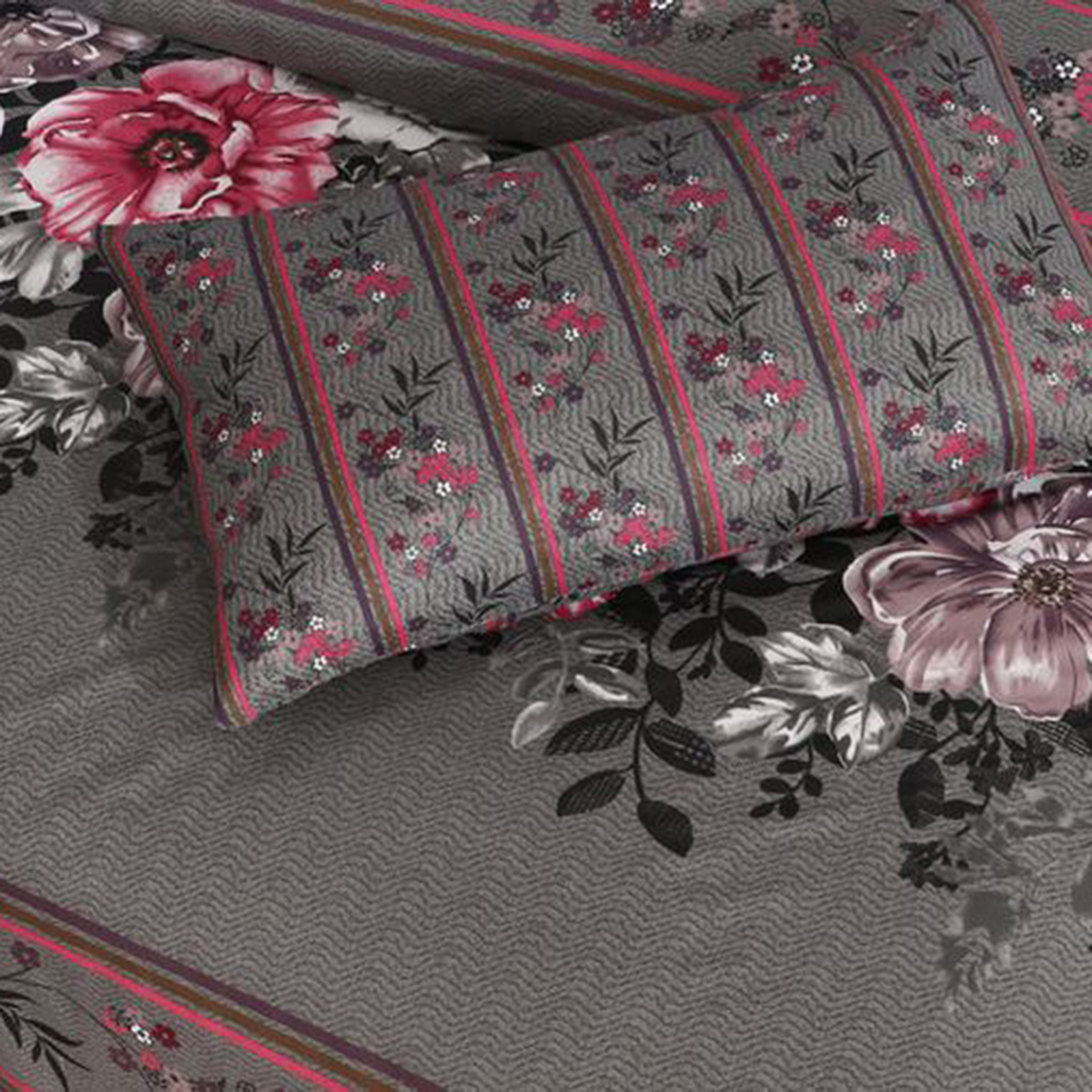 Printed Cotton Satin Pillow Cover 28x18 Inch Soft and Durable for Bed and Sofa