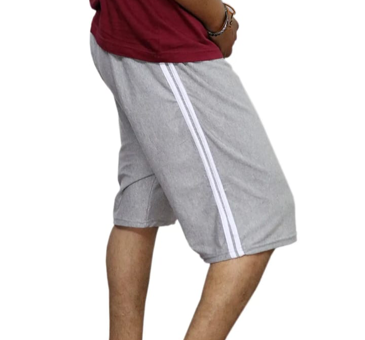Summer Cotton Jersey Shorts For Men | Double Sided Two Strips |