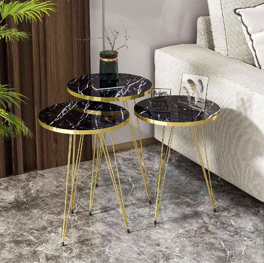 1 Pcs /  2 Pc / Set of 3 Round Coffee table/Side table/ Table for Home/Living room/office /Table by AlHafiz walls/ 100 % Authentic / For more information See Description