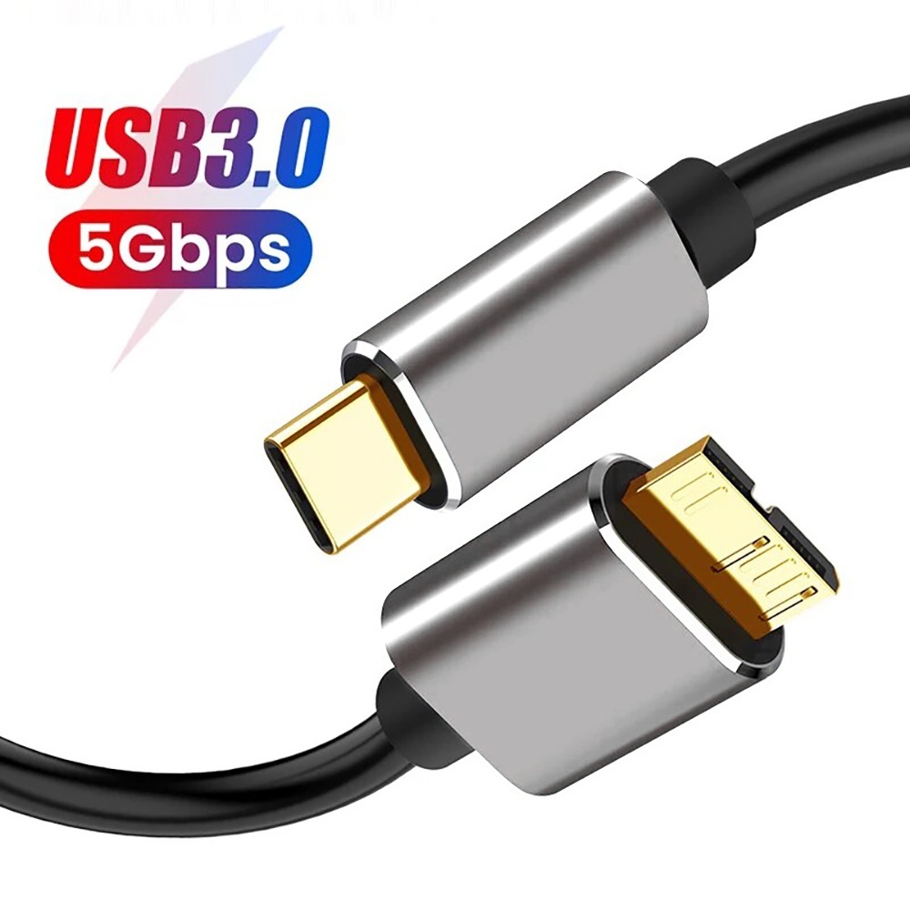 External Hard Drive Cable USB 3.0 Type C To Micro B Male Adapter For Toshiba Seagate WD  PC Laptop HDD Disk Data Sync Cord