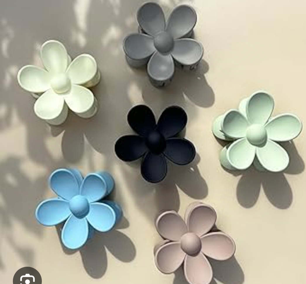 claw clip  / flower  hair catcher / different 5  decent color medium size