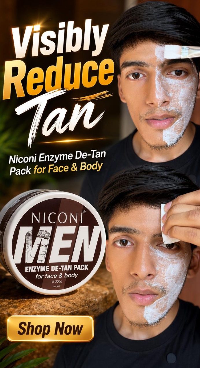 Niconi Men & Women Enzyme De-Tan Pack For Face & Body (300g)