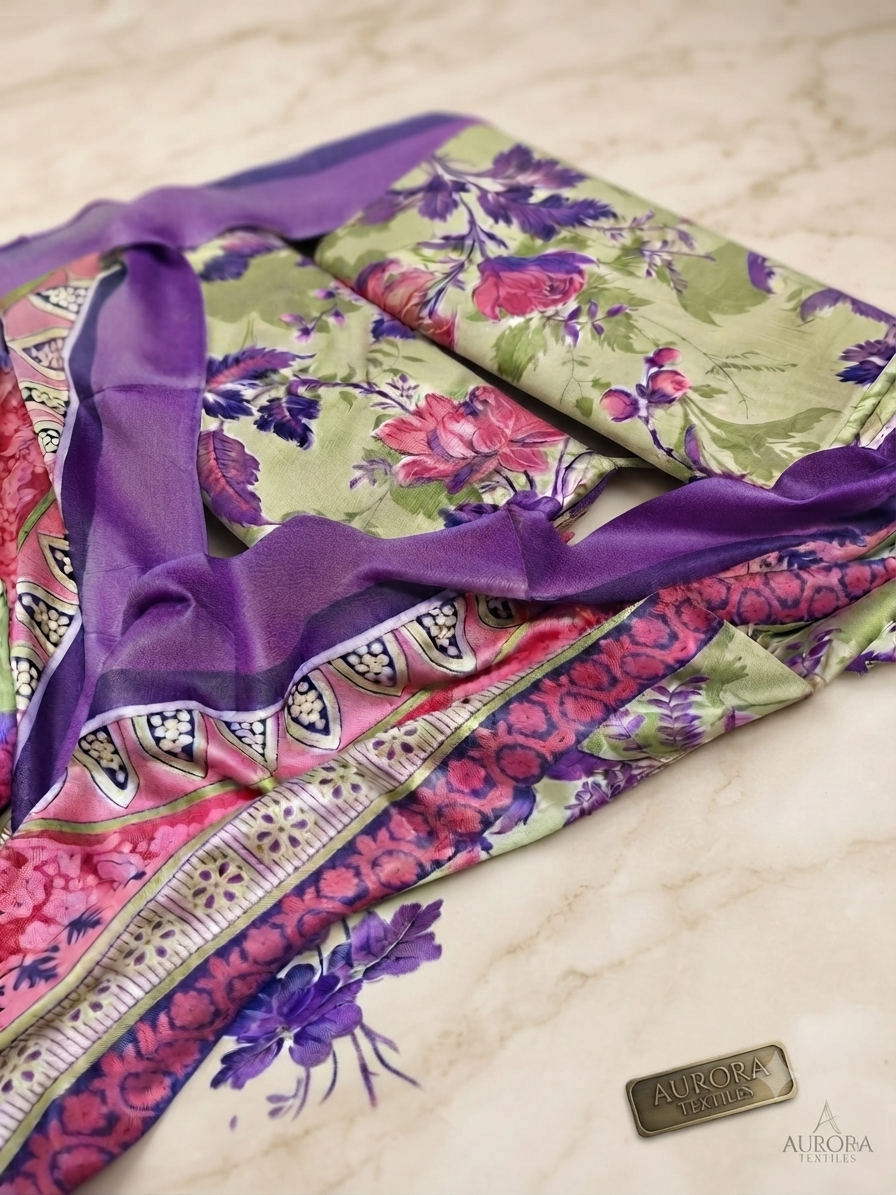 Swiss Lawn Digital Printed 3 Pcs Suit