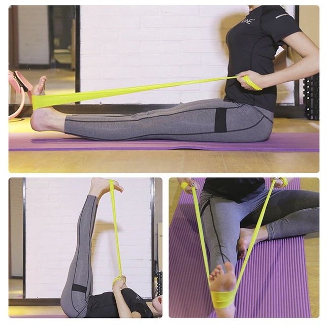 1 pc Yoga Tape Stretching Rubber For Foot Bands Pilates Expander Fitness Elastic Band Sports Training Resistance Belts Gymnastics Gum