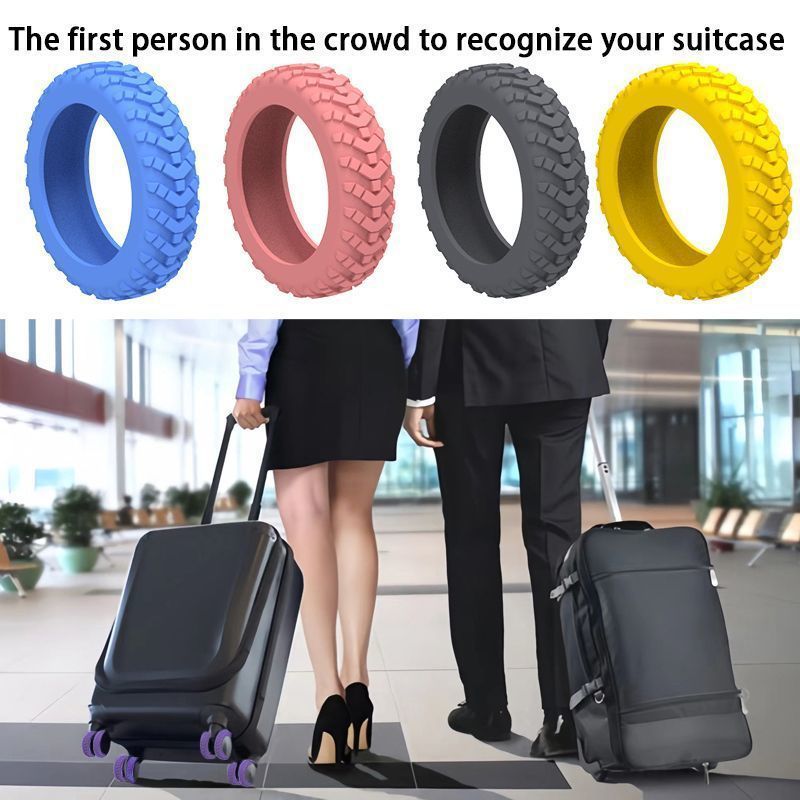 16pcs Silicone luggage handle cover - Shockproof and noise-reducing protective cap, essential accessory for luggage boxes