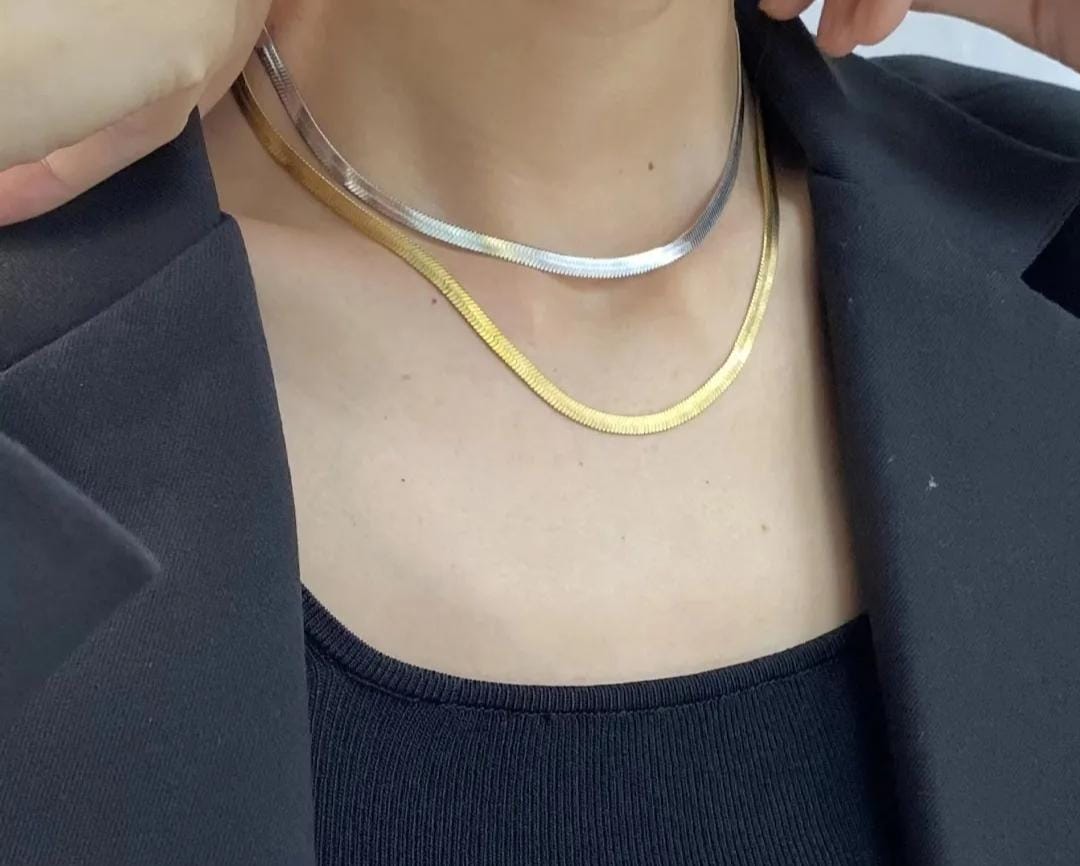 SNS Store Presents Necklace Chains Which Colors Never Fade 3mm/55cm,22Inches Snake Necklace Chains Stainless steel for Men Boys and girls
