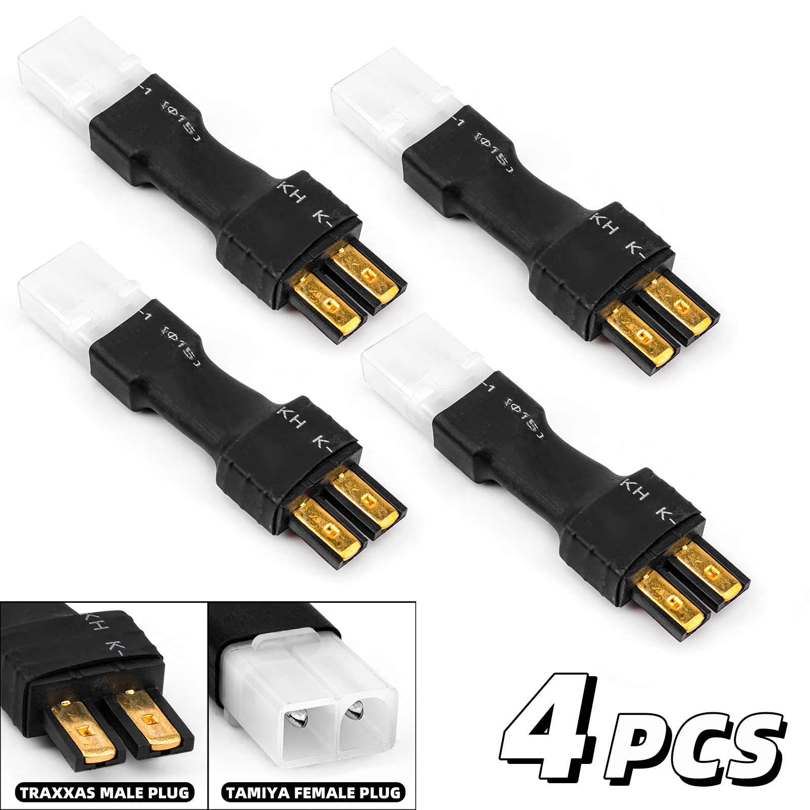 RCXAZ Battery Adapter Plug XT60 TAMIYA TRAXXAS T-TYPE Adapter DIY For RC Car Ship Helicopter Quadcopter LiPo Battery Connector