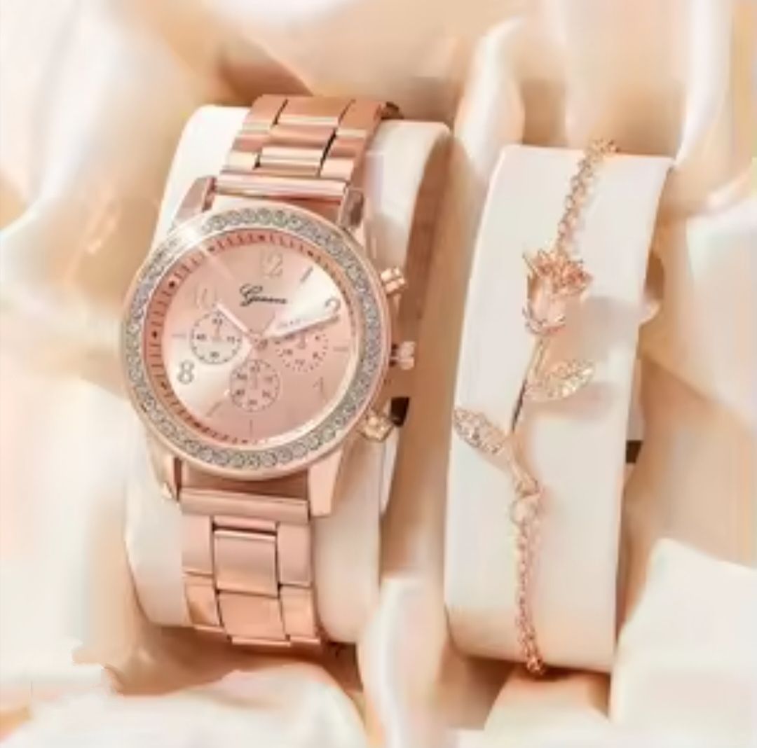 Watch - Fashion Square Watch Women Silver Watches Stainless Steel Band Quartz Wristwatches Ladies with bracelet set | Round watch | Rectangular Watch