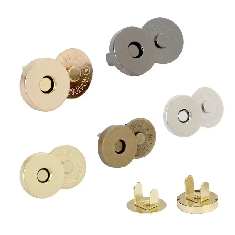 10sets/lot Magnetic Snap Fasteners Clasps Buttons Handbag Purse Wallet Craft Bags Parts Accessories Adsorption Buckle 14mm 18mm