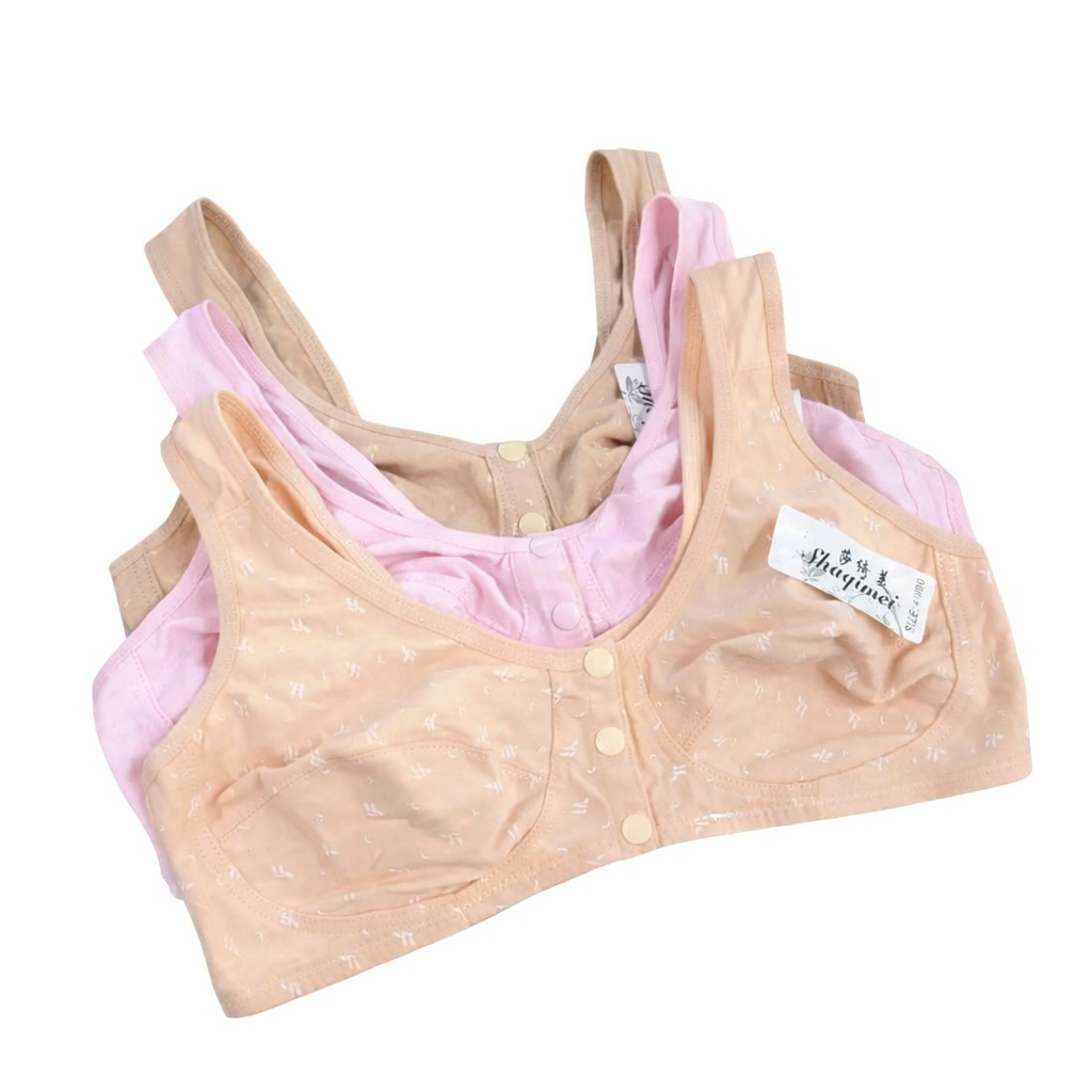 Imported Front Open Bra Light Weight Non Padded Bra Maternity Seamless Breathable Comfortable Supportive Bra Underwear Night Dress For Girls Ladies Women's Undergarments