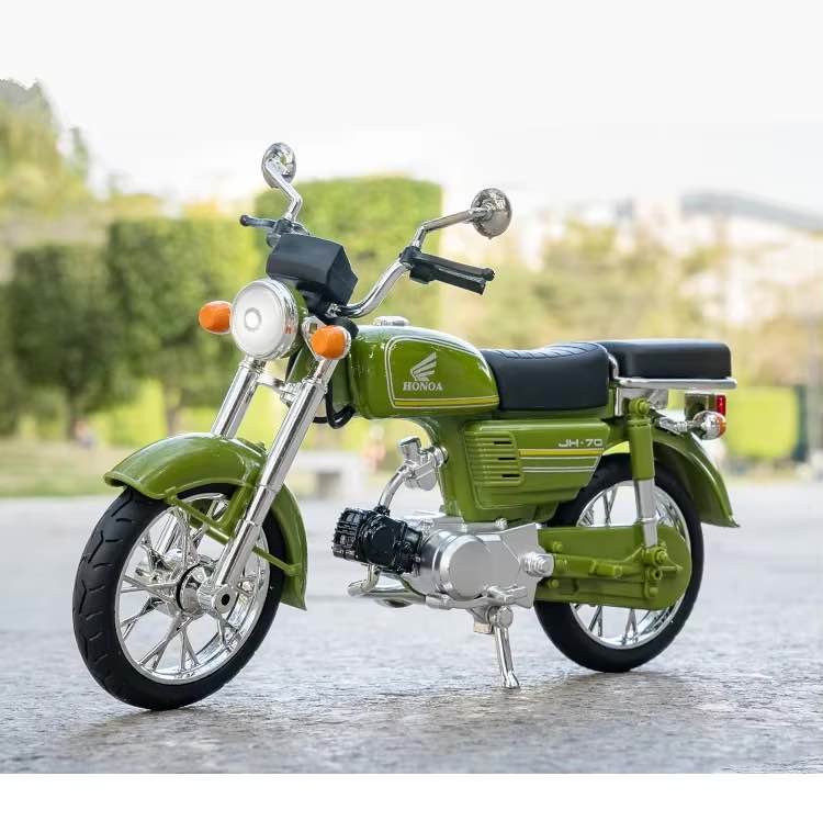 Diecast Honda JH 70 Bike Alloy Model Kids Toy, Die Cast Two Wheel Racing Sports Motorbike Scale Replica_ Metal & Plastic Models With Music Sound & Light, Special Edition Suspension Children Toys Race Vehicle
