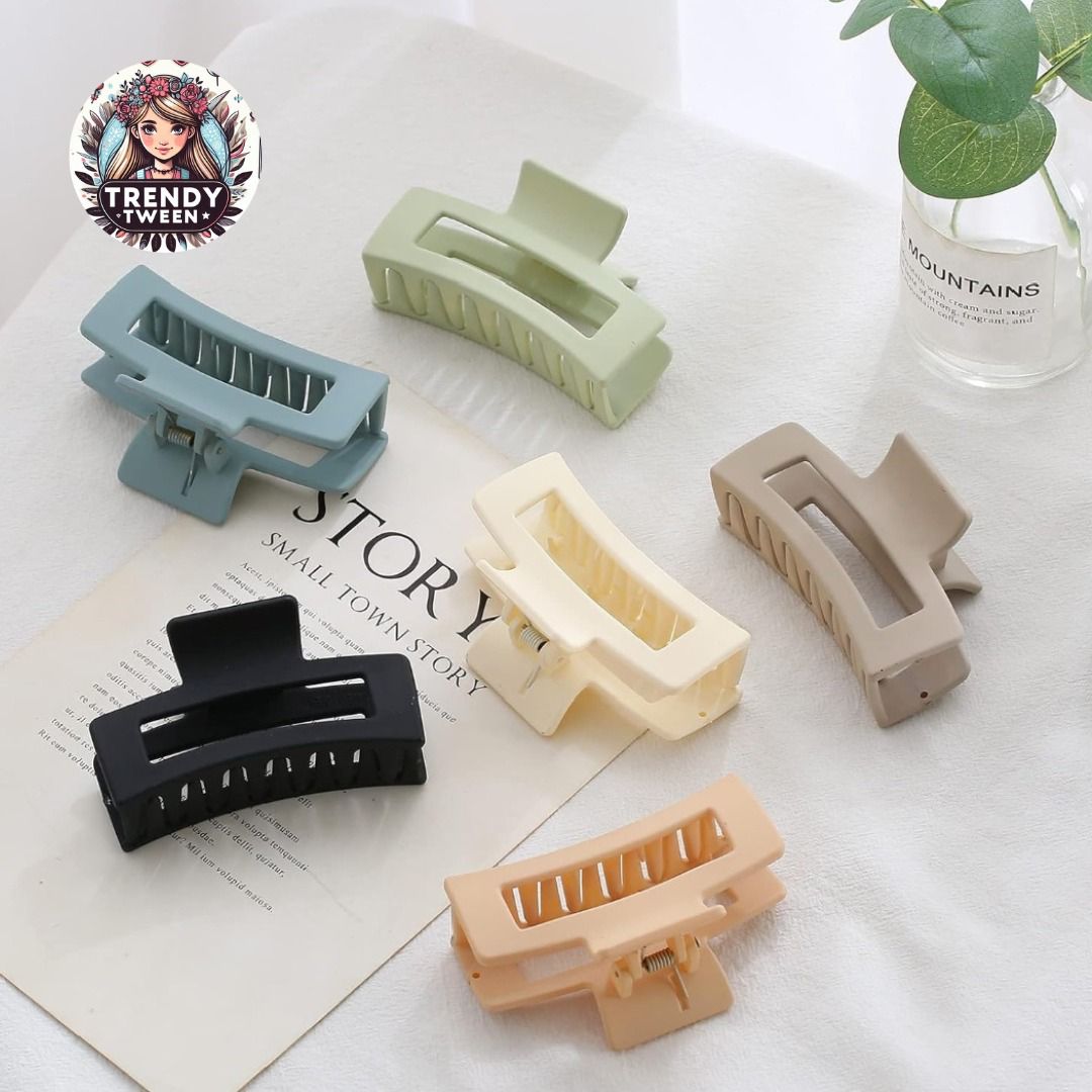 Luxury 3-Inch Large Claw Clip - Korean Crab Hair Clip for Thick Hair in Solid Colors