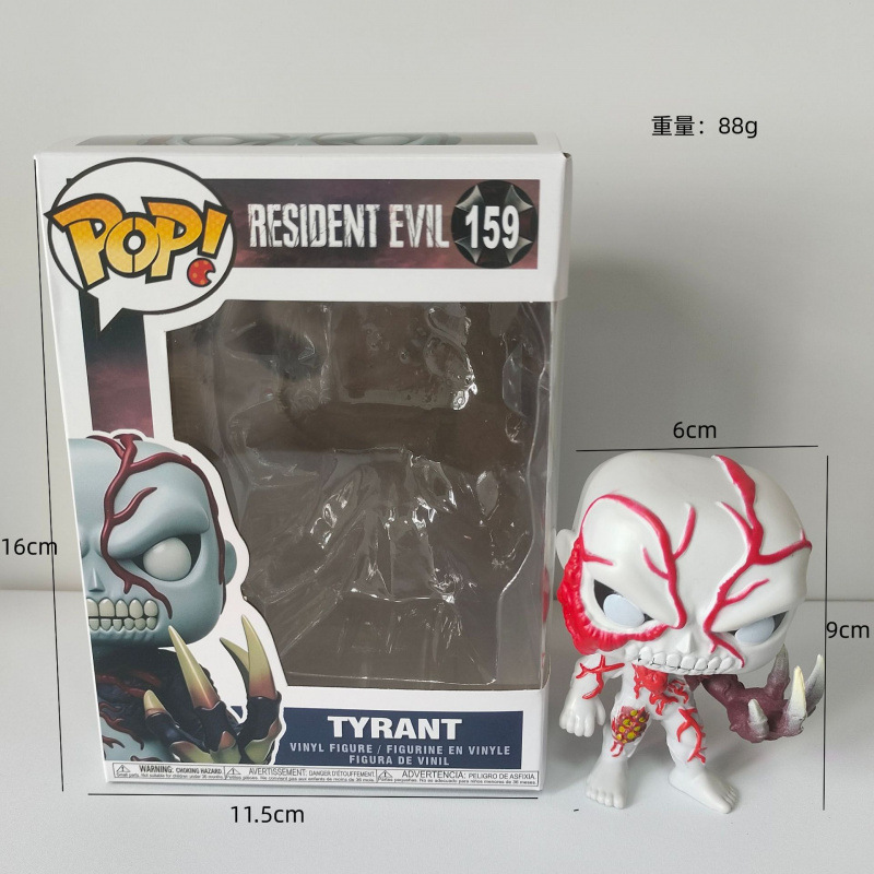 Boxed Resident Evil POP Style Figures Zombie Monster Character PVC Doll Desktop Decor Collectible Model Toy  for Gaming Fans