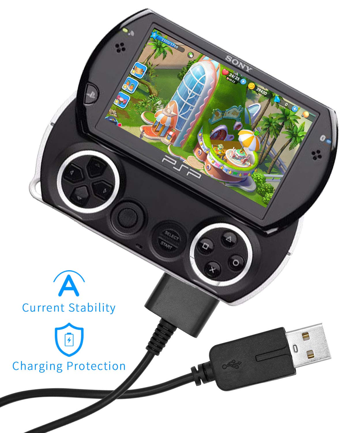 PSP Go USB Charging & Data Transfer Cable for Sony PSP Go Console